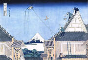 Store of Mitsui in Surugacho town of Edo (from the series "Thirty-six views of Mt. Fuji")