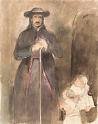 A Priest with Two Children