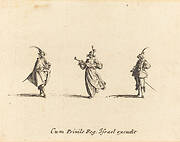 Lady with String Instrument, and Two Gentlemen