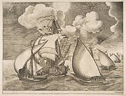 Fleet of Galleys Escorted by a Caravel from The Sailing Vessels