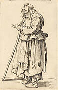 Beggar Woman Receiving Charity