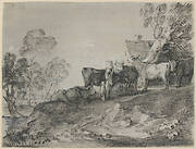 Landscape with Cattle by a Cottage