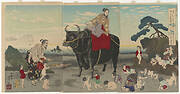 Sugawara Michizane riding an ox