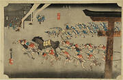 The Atsuta Horse-Driving Festival, Miya, from the series the Fifty-three Stations of the Tokaido (Hoeido edition)