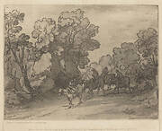 Wooded Landscape with Riders