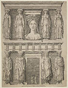 Facade with caryatids