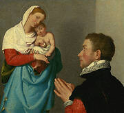 A Gentleman in Adoration before the Madonna