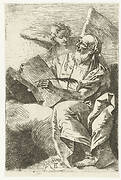 Evangelist Matteus met engel