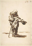 Beggar with a staff in his right hand; folio 69 from the Images of Spain Album 'F'