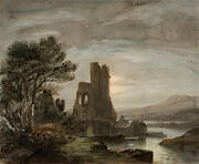 Night Landscape with Ruined Monastery