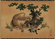 Filial piety: Yang Hsiang saving his father from a tiger