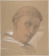 Study of the Head of St. Augustine, for the painting of the Madonna and Child with Saint Augustine and Bonifacius (1846)