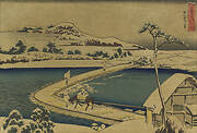 Old View of the Boat-bridge at Sano in Kōzuke