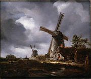 Landscape with Windmills near Haarlem, after Jacob van Ruisdael