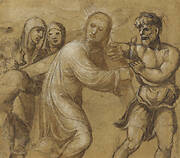 Christ Carrying the Cross (recto); The Resurrection (verso)