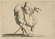 Le Bossu a La Canne (The Hunchback with a Cane), from Varie Figure Gobbi, suite appelée aussi Les Bossus, Les Pygmées, Les Nains Grotesques (Various Hunchbacked Figures, The Hunchbacks, The Pygmes, The Grotesque Dwarfs)