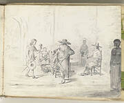 Scene with a party in a tavern or living room