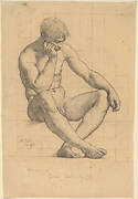 Seated Male Nude: Study for "Science" - Iowa State Capitol