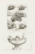 Differents Desseins de Sallieres [Various Designs for Salt Dishes], pl. 63 in Oeuvre de Juste-Aurele Meissonnier