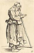 Beggar Woman Receiving Charity