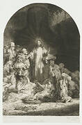 The Hundred Guilder Print: the central piece with Christ preaching, the plate arched