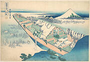 冨嶽三十六景　常州牛掘|Ushibori in Hitachi Province (Jōshū Ushibori), from the series Thirty-six Views of Mount Fuji (Fugaku sanjūrokkei)