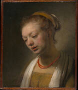 Young Woman with a Red Necklace