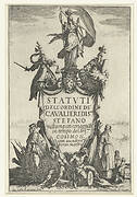 Titelblad voor het boek 'Statuti dell'ordine de' Cavalieri di Santo Stefano'