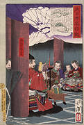 Kusunoki Masashige Reading to His Troops at the Temple Shitennōji