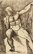 Study of a Seated Male Nude