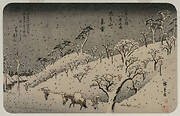 Evening Snow at Asuka Hill, from the series Eight Views of the Environs of Edo