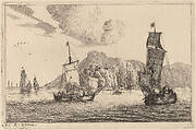 Harbor Scene with Mountainous Background