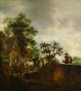 Travellers Halting at an Inn