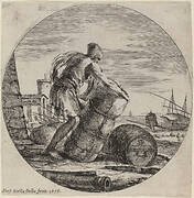 Galley Slave Hauling a Ship's Cargo
