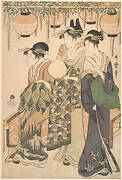 藤棚下の遊女たち|Courtesans Beneath a Wisteria Arbor (Fuji dana shita no yūjo tachi)