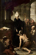 Saint Thomas of Villanueva giving alms to the poor