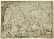 Orpheus Charming the Animals in a Landscape