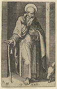 Saint Anthony, a staff in his right hand, from the series 'Piccoli Santi' (Small Saints)