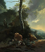 Landscape with enraged ox