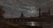 View of Dresden by Moonlight