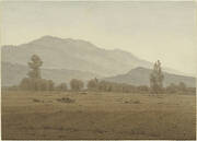 New Moon above the Riesengebirge Mountains