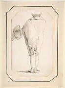 Caricature of a Man Holding a Tricorne, Seen from Behind