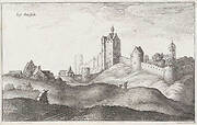 Landschap met stadsmuren bij Brussel