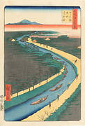 One Hundred Famous Views of Edo “Towboats Along the Yotsugi-dori Canal”