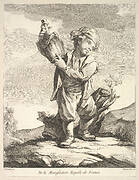 Little boy holding a vessel, from Premier Livre de Figures d'après les porcelaines de la Manufacture Royale de France, inventées en 1757, par Mr. Boucher (First Book of Figures after porcelains from the Manufacture Royale de France, devised in 1757, by Mr. Boucher)