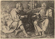 Saints Peter and Paul Seated in a Landscape