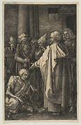 Saint Peter and Saint John at the Gate of the Temple, from The Passion