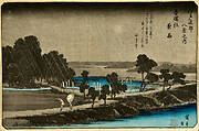 Night Rain at Azumata from the series Eight Views of the Environs of Edo