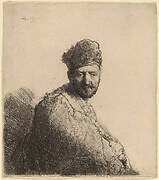 Bearded Man, in a Furred Oriental Cap and Robe: the Artist's Father