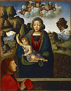 The Madonna and Child with a Worshipper